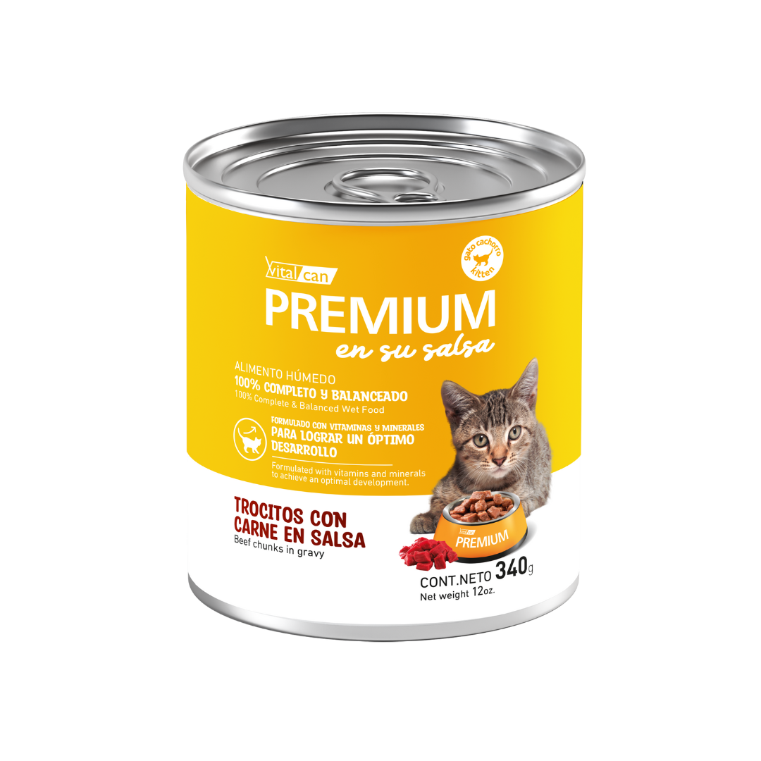 Vitalcan - Premium En Su Salsa Carne Gato Cachorro
