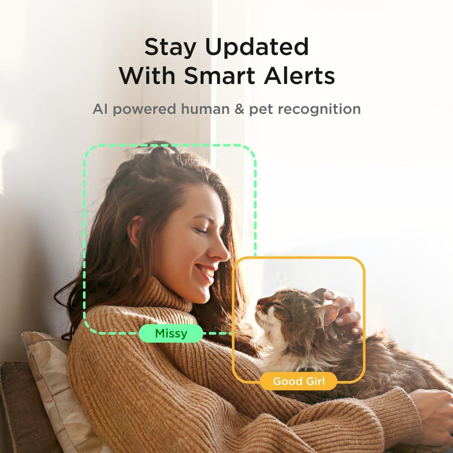 Cámara 360 interactiva WiFi para mascotas - Compatible con Alexa
