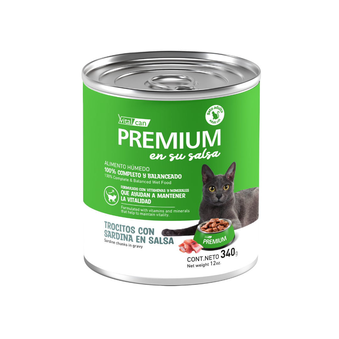Vitalcan - Premium En Su Salsa Sardina Gato Adulto