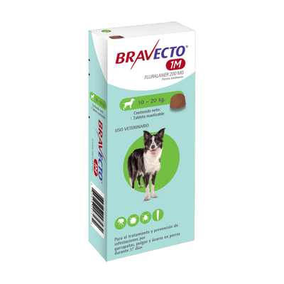 Bravecto - Perros Antiparasitario Masticable 1M - 10-20 kg