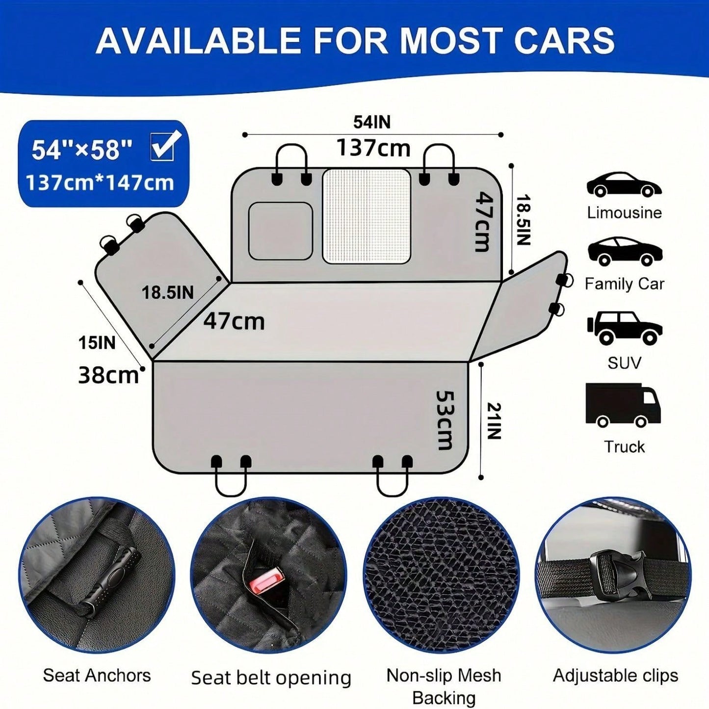 Cobertor Completo para Auto - con bolsillos
