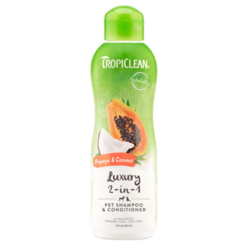 Tropiclean - Shampoo & Acondicionador Lux 2 en 1 - Mamon & Coco
