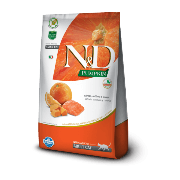 N&D Pumpkin - Gatos Adultos - Salmón & Naranja
