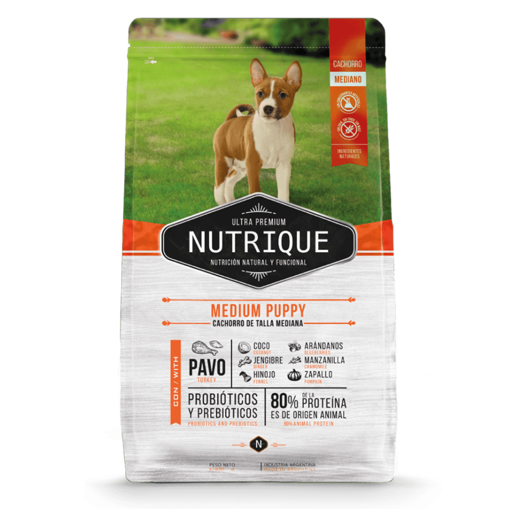 Nutrique - Perros Cachorros Medianos - Pavo