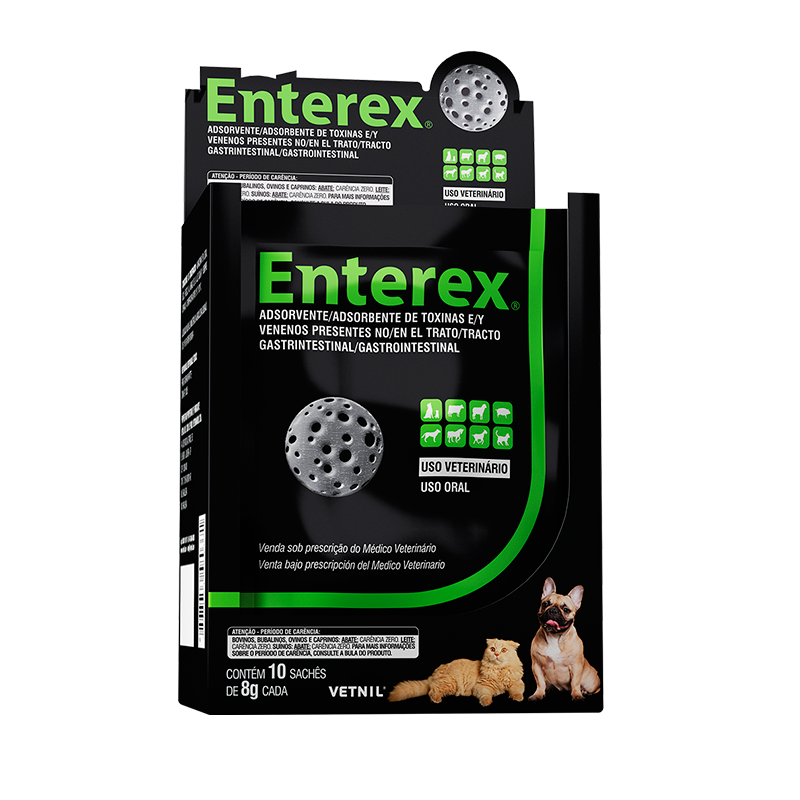 Vetnil - Enterex - Absorbente de Toxinas & Venenos - x10 sobres