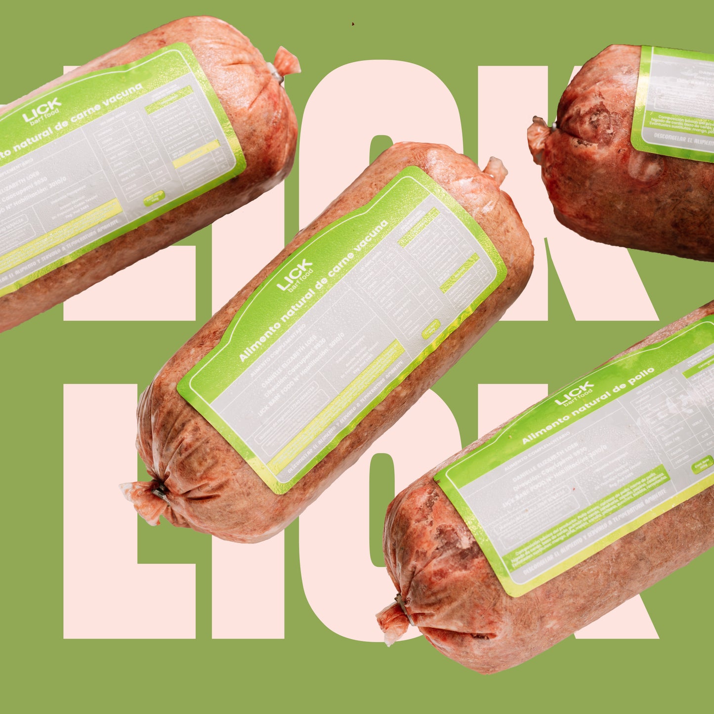 Barf Lick Alimento Natural - 400 gramos