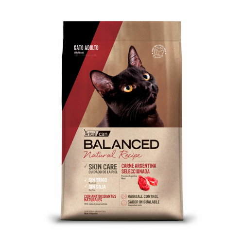 Vitalcan Balanced Natural Recipe - Gatos Adultos - Carne Seleccionada Argentina