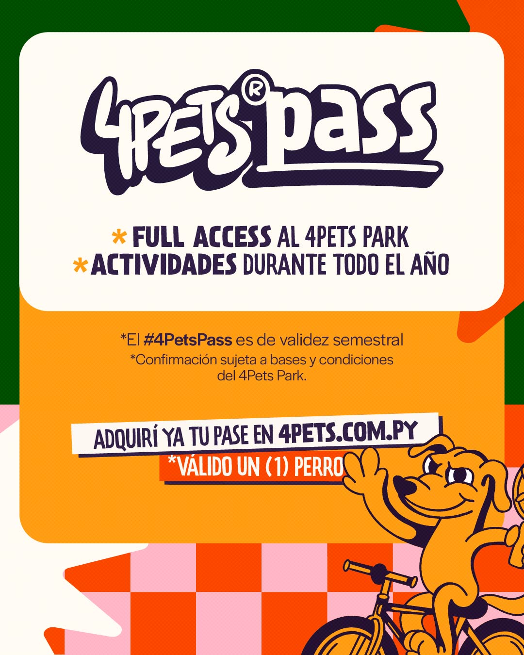 4PETS PASS - Pase al PET PARK - 4PetsPark.