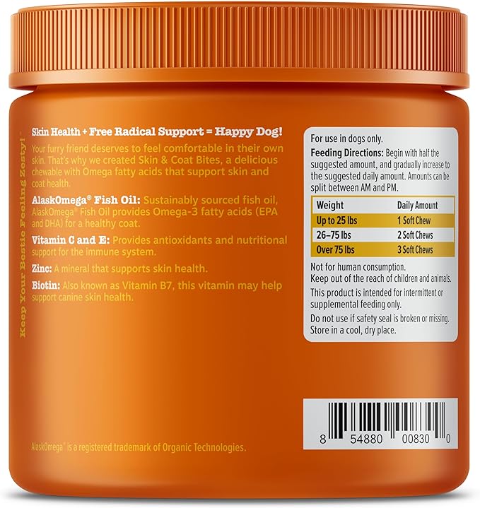 Zesty Paws - Omega Bites Mordeduras de Piel & Pelaje