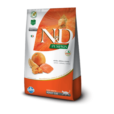 N&D Pumpkin - Gatos Adultos - Salmón & Naranja