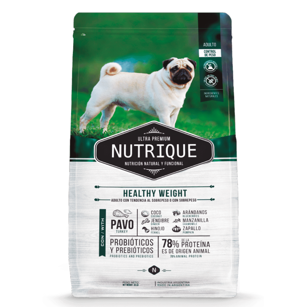 Nutrique - Perros Adultos Healthy Weight - Pavo