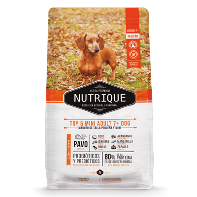 Nutrique - Perros Senior +7 Toy & Mini - Pavo