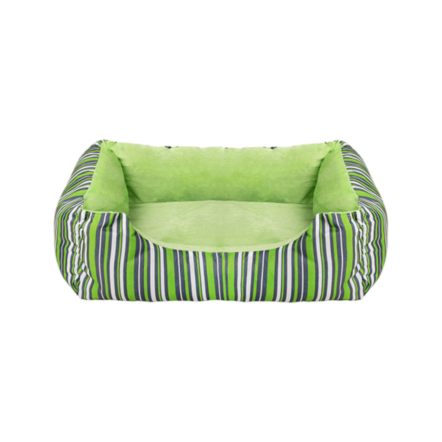 Pawise - Cama Para Perros Rayas Verde