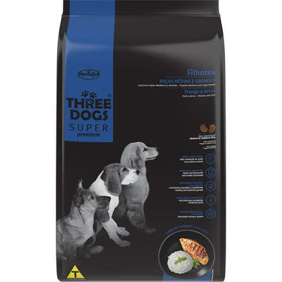 Three Dogs - Perros Cachorros Medianos & Grandes - Pollo
