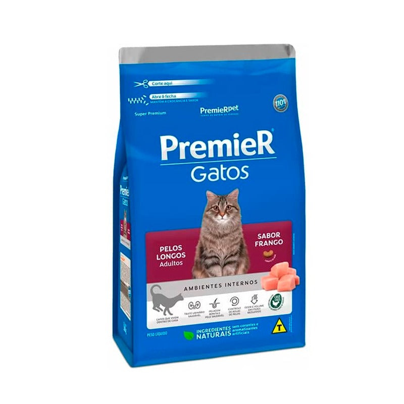 Premier - Gatos Adultos Pelo Largo - Pollo