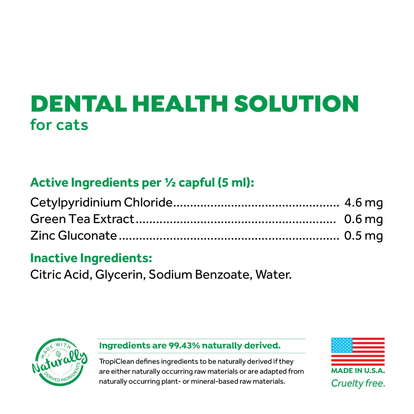 Tropiclean Fresh Breath - Aditivo Oral para Gatos
