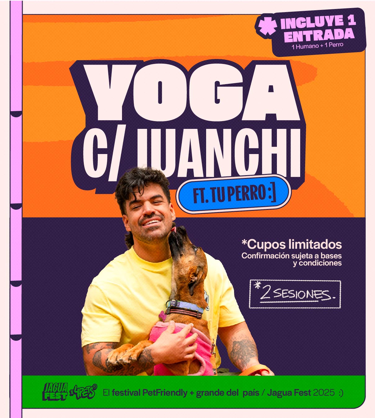 YOGA CON JAGUA (INCLUYE ENTRADA HUMANA Y PERRUNA) - JAGUAFEST