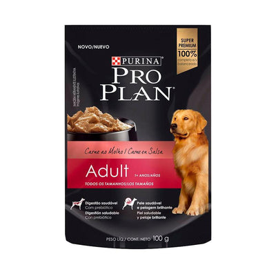 Pro Plan - Perros Adultos - Carne Pouch